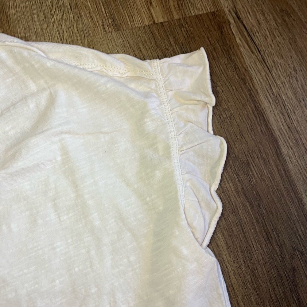 EUC Anthropologie PILCRO RUFFLED V-NECK TEE - Picture 4 of 5